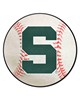 Fan Mats  LLC Michigan State Spartans Baseball Mat White