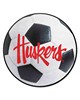 Fan Mats  LLC Nebraska Cornhuskers Soccer Ball Mat White