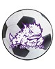 Fan Mats  LLC TCU Horned Frogs Soccer Ball Mat White