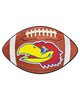 Fan Mats  LLC Kansas Jayhawks Football Mat Brown