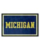 Fan Mats  LLC Michigan Wolverines 4x6 Rug Blue