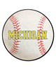 Fan Mats  LLC Michigan Wolverines Baseball Mat White