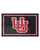 Fan Mats  LLC Utah Utes 4x6 Rug Black