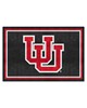 Fan Mats  LLC Utah Utes 5x8 Rug Black