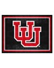 Fan Mats  LLC Utah Utes 8x10 Rug Black