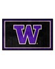 Fan Mats  LLC Washington Huskies 4x6 Rug Black