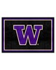 Fan Mats  LLC Washington Huskies 5x8 Rug Black