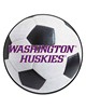 Fan Mats  LLC Washington Huskies Soccer Ball Mat White