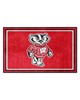 Fan Mats  LLC Wisconsin Badgers 4x6 Rug Red