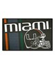 Fan Mats  LLC Miami Hurricanes Starter Mat Uniform Black