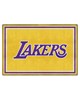 Fan Mats  LLC Los Angeles Lakers 5x8 Rug Yellow