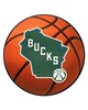 Fan Mats  LLC Milwaukee Bucks Basketball Mat Orange