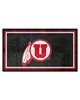 Fan Mats  LLC Utah Utes 3x5 Rug Black