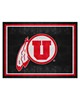 Fan Mats  LLC Utah Utes 8x10 Rug Black