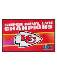 Kansas City Chiefs 4x6 Logo Mat Landscape by   