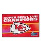 Fan Mats  LLC Kansas City Chiefs 4x6 Logo Mat Landscape Red