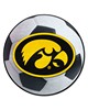 Fan Mats  LLC Iowa Hawkeyes Soccer Ball Mat White