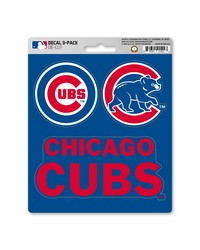 Chicago Cubs Decal 3-pk by   