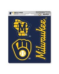 Milwaukee Brewers Decal 3-pk by   