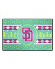 Fan Mats  LLC San Diego Padres Starter Mat Holiday Sweater Mint