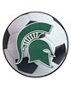 Fan Mats  LLC Michigan State Spartans Soccer Ball Mat White