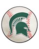 Fan Mats  LLC Michigan State Spartans Baseball Mat White