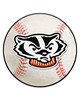 Fan Mats  LLC Wisconsin Badgers Baseball Mat White