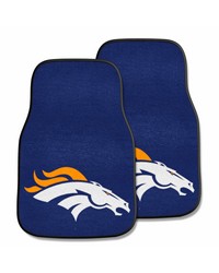 Denver Broncos 2-pc Carpet Car Mat Set by   