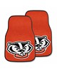 Fan Mats  LLC Wisconsin Badgers 2-pc Carpet Car Mat Set Red