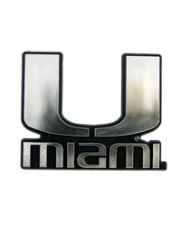 Miami Hurricanes Molded Chrome Emblem by   