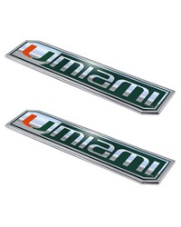 Miami Hurricanes Embossed Truck Emblem 2-pk by   