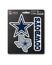 Dallas Cowboys Decal 3-pk by   