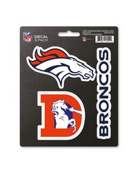 Denver Broncos Decal 3-pk by   