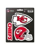 Fan Mats  LLC Kansas City Chiefs Decal 3-pk Red