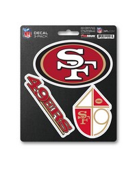 San Francisco 49ers Decal 3-pk by   