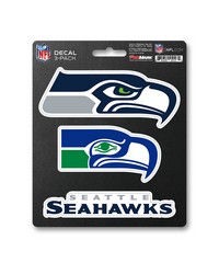 Seattle Seahawks Decal 3-pk by   