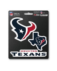 Houston Texans Decal 3-pk by   