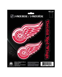 Detroit Red Wings Decal 3-pk by   