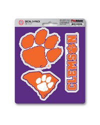 Clemson Tigers Decal 3-pk by   