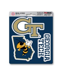 Georgia Tech Yellow Jackets Decal 3-pk by   