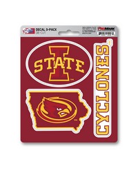 Iowa State Cyclones Decal 3-pk by   