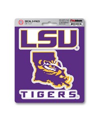 LSU Tigers Decal 3-pk by   