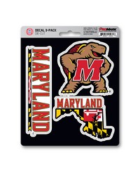 Maryland Terrapins Decal 3-pk by   