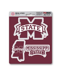 Mississippi State Bulldogs Decal 3-pk by   