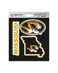 Missouri Tigers Decal 3-pk by   