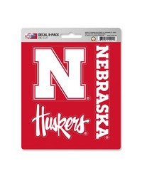 Nebraska Cornhuskers Decal 3-pk by   