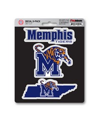 Memphis Tigers Decal 3-pk by   