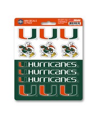 Miami Hurricanes Mini Decal 12-pk by   