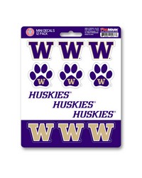 Washington Huskies Mini Decal 12-pk by   