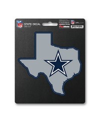 Dallas Cowboys State Shape Decal by   